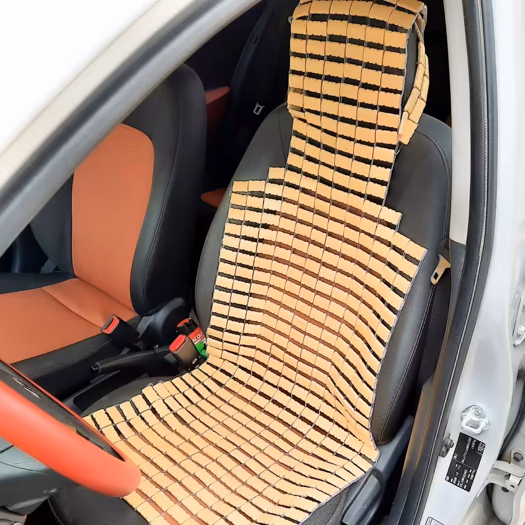 Couvre-siège de voiture en bois de bambou – Image 2