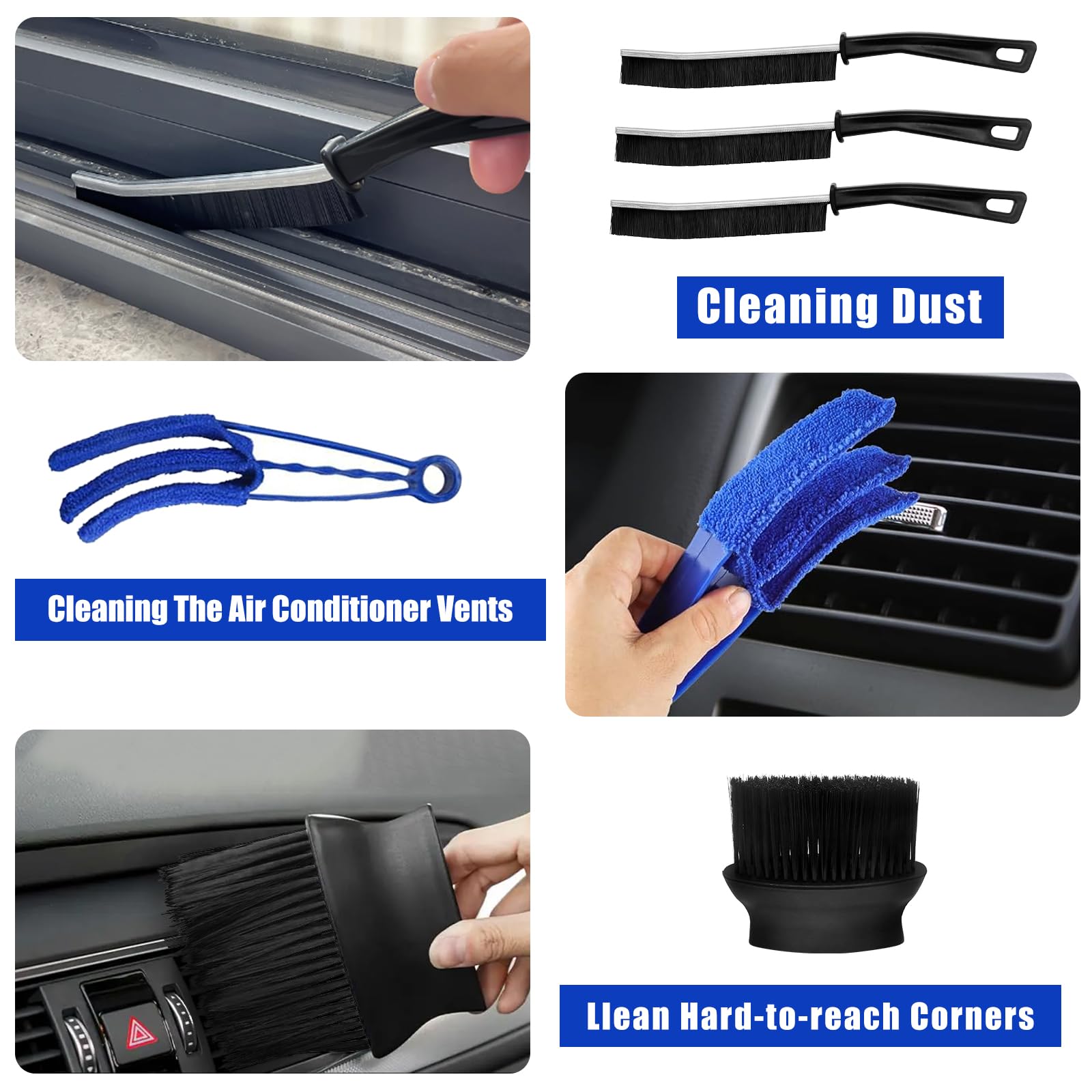 Mini plumeaux pour grille d'aération de voiture, Nettoyeur et brosse de climatisation automobil – Image 2