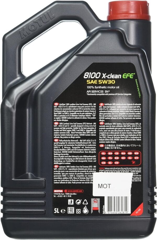 MOTUL 8100 X-CLEAN EFE 5W-30  5L – Image 3