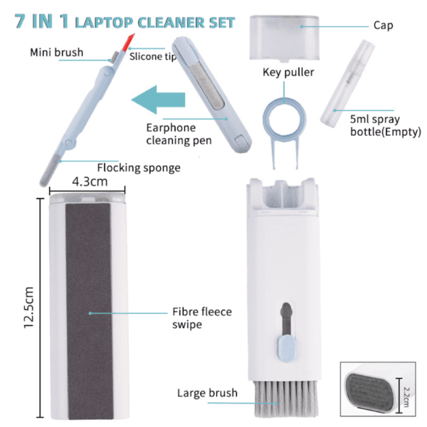 Kit de Nettoyage Multifonctionnel 7 en 1 pour Électroniques – Image 3