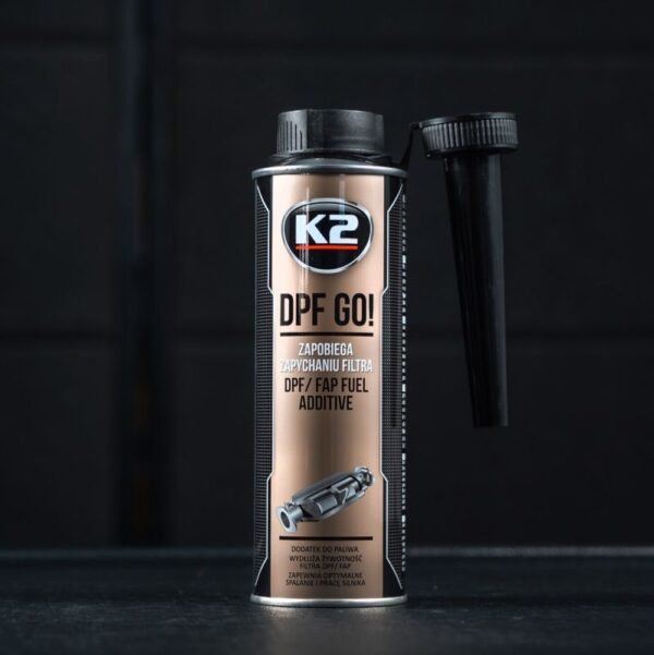 Additif pour carburant diesel pour le filtre à particules DPF/FAP ; K2 FAP GO! 250 ml – Image 2