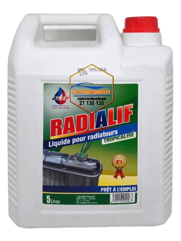 Eau Radiateur Vert Tropicalisé 5L ; RADIAlif